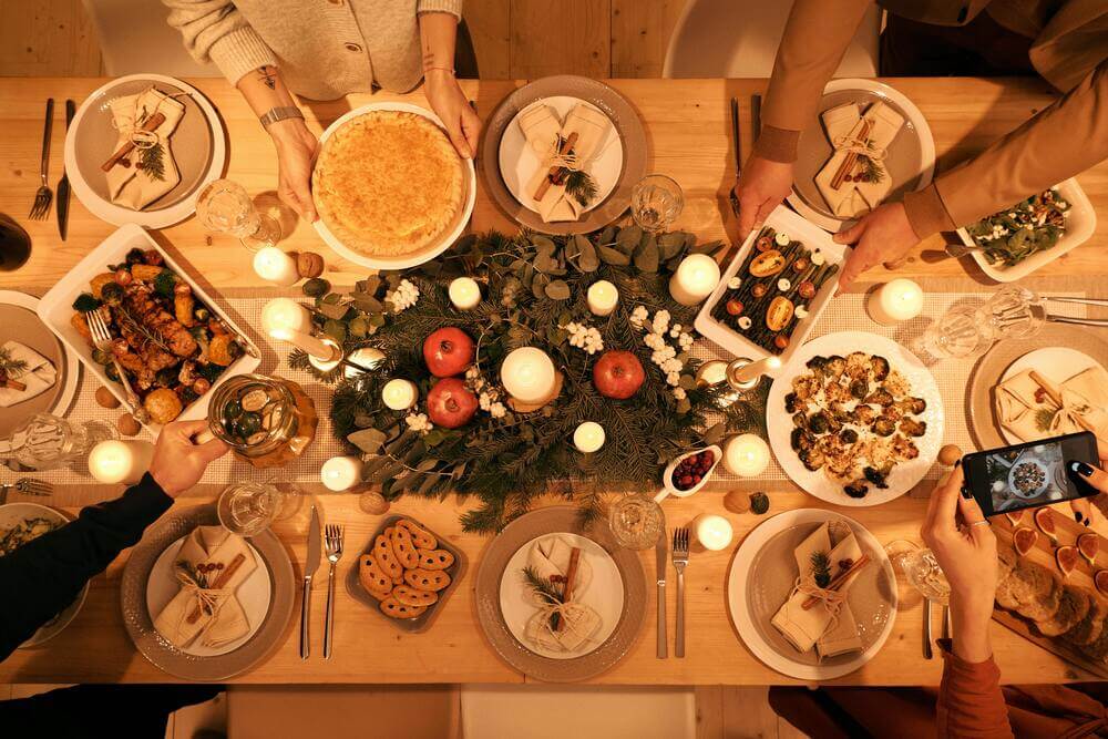 Chistmas table centrepiece