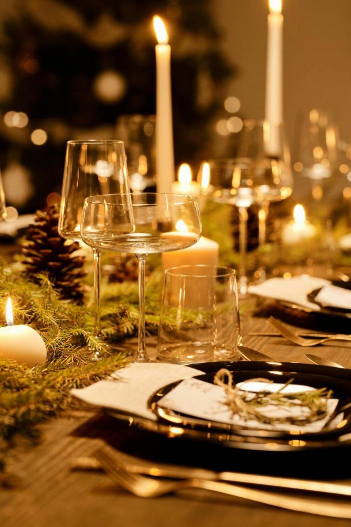 Christmas glassware