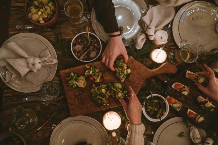 Rustic Christmas table