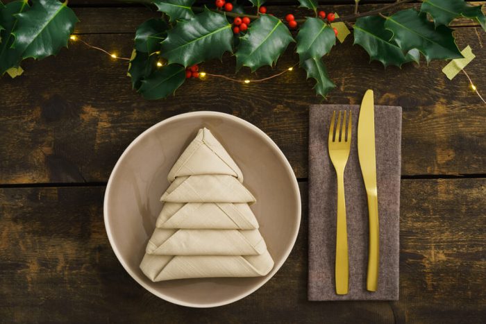 The Christmas Tree napkin fold