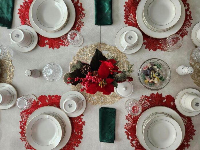 Traditional Christmas table