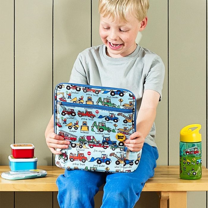 Child holding the Tyrrell Katz
Trucks Insulated Lunch Bag