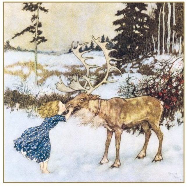 Museums & Galleries V&A Gerda and The Reindeer Pack of 5 Christmas Cards