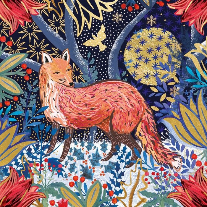 Museums & Galleries Winter Fox Pack of 5 Christmas Cards