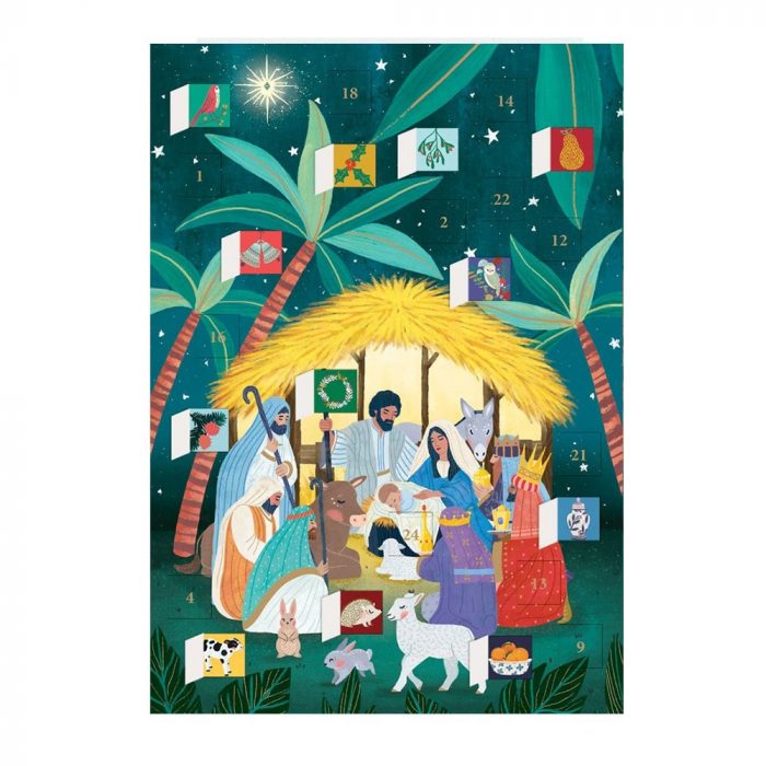 Roger la Borde Away In A Manger Advent Calendar Card