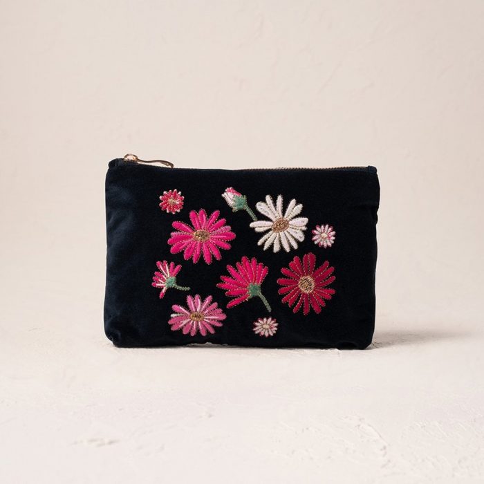 Elizabeth Scarlett
Wildflower Velvet Mini Pouch - Charcoal