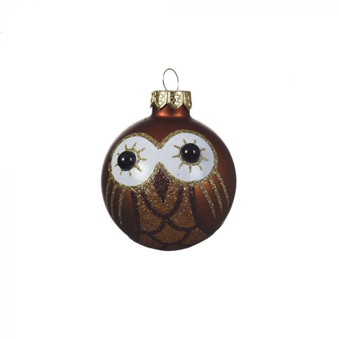 Kaemingk
Brown Owl Beady Eye Glass Mini Bauble