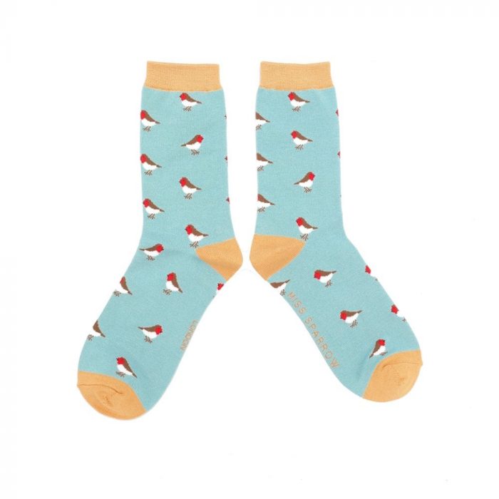Miss Sparrow
Duck Egg Little Robins Socks