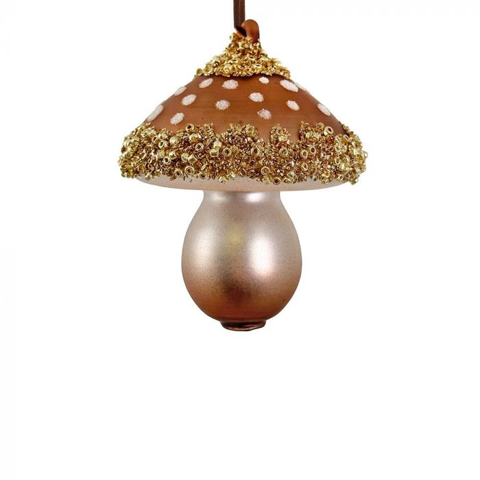 Shishi
Matt Gold Beaded Mushroom Glass Hanging Decoration