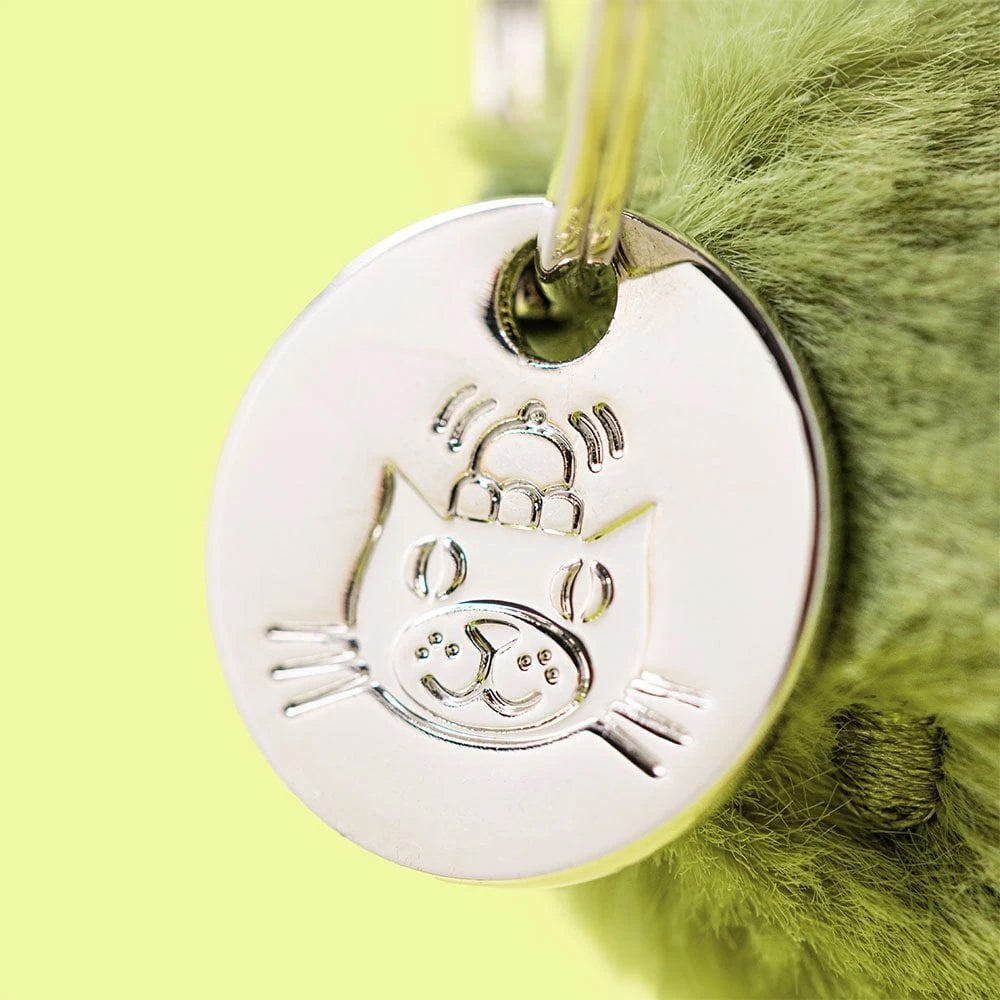 Jellycat logo on Amuseables Pickle bag charm