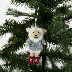 Sheep in Boots Felt Hanging Decoration