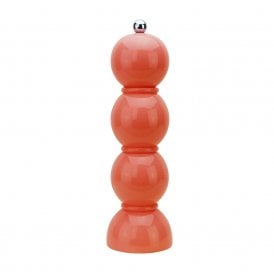 Coral Lacquer Bobbin Salt or Pepper Mill Grinder