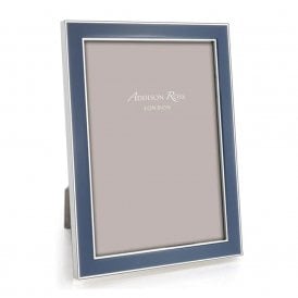 Denim Enamel & Silver Frame 8 x 10 Inch
