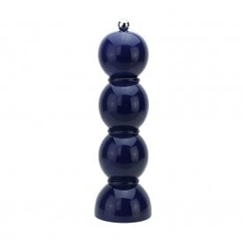 Navy Lacquer Bobbin Salt or Pepper Mill Grinder