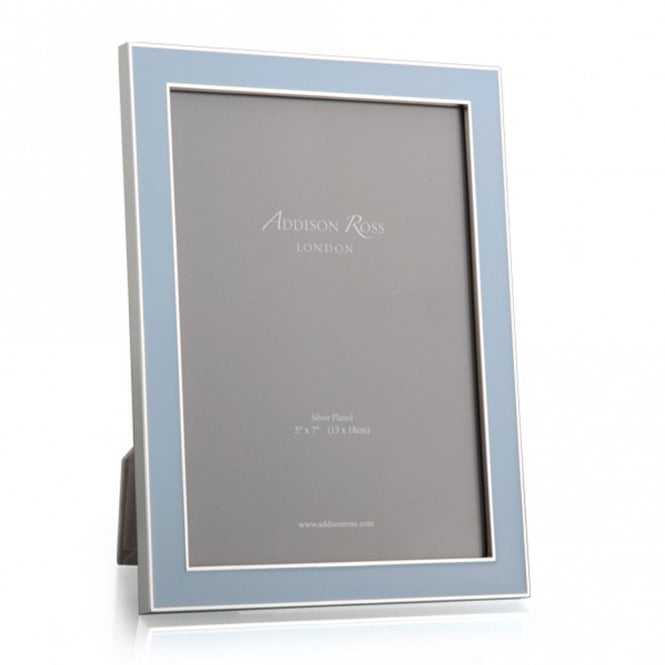 Addison Ross Powder Blue Enamel & Silver Photo Frame 4 x 6 Inch