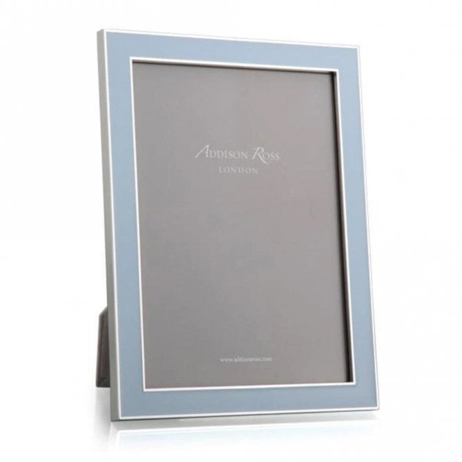Addison Ross Powder Blue Enamel & Silver Photo Frame 8 x 10 Inch