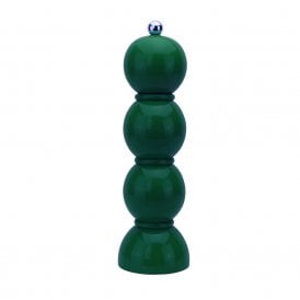 Racing Green Lacquer Bobbin Salt or Pepper Mill Grinder