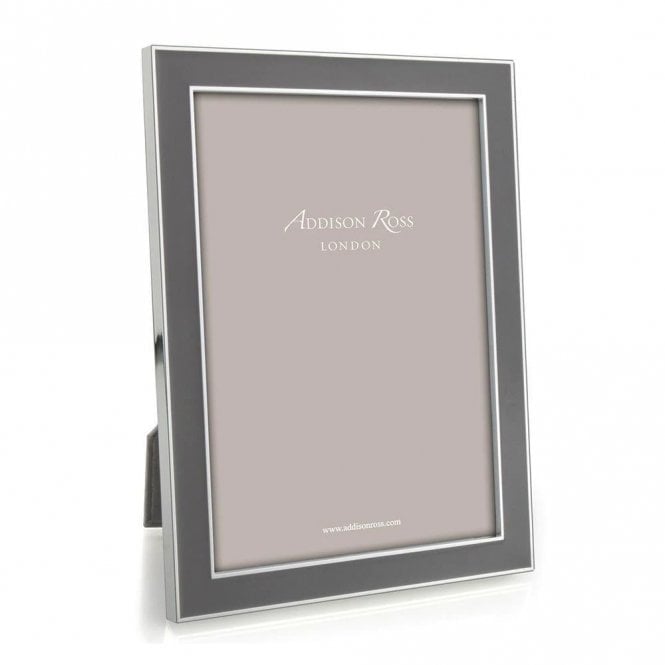 Addison Ross Taupe Enamel & Silver Frame 4 x 6 Inch