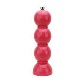 Watermelon Pink Lacquer Bobbin Salt or Pepper Mill Grinder