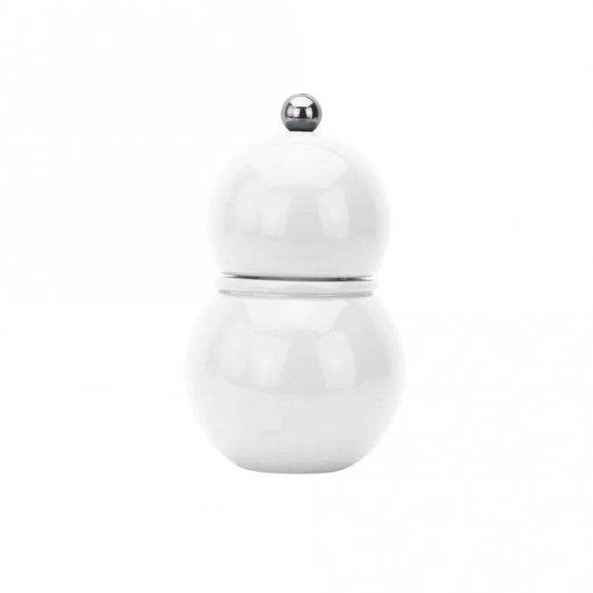 Addison Ross White Lacquer Chubbie Salt or Pepper Mill Grinder