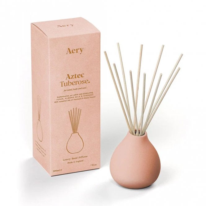 Aery Living Aztec Tuberose Reed Diffuser - Peach, Almond Milk & Tuberose