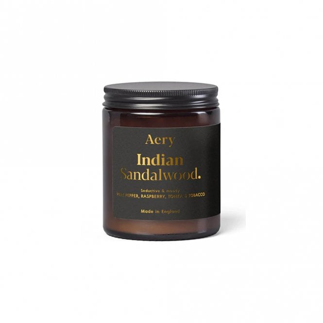 Aery Living Indian Sandalwood Jar Candle - Pepper, Raspberry & Tonka