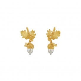 22ct Gold Plated Acorn Drop Earrings
