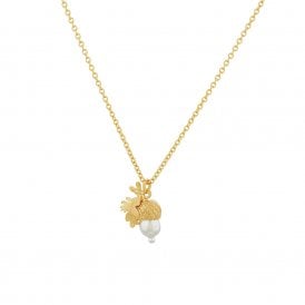 22ct Gold Plated Acorn Necklace