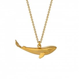 22ct Gold Plated Baby Blue Whale Necklace