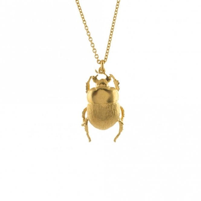 Alex Monroe 22ct Gold Plated Dor Beetle Necklace