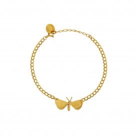 22ct Gold Plated Drab Looper Moth Bracelet