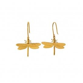 22ct Gold Plated Dragonfly Hook Earrings