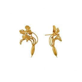 22ct Gold Plated French Radish Stud Earrings