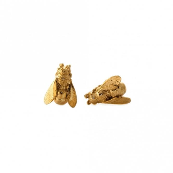 Alex Monroe 22ct Gold Plated Honeybee Stud Earrings