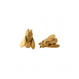 22ct Gold Plated Honeybee Stud Earrings