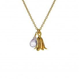 22ct Gold Plated Little Bluebell Necklace