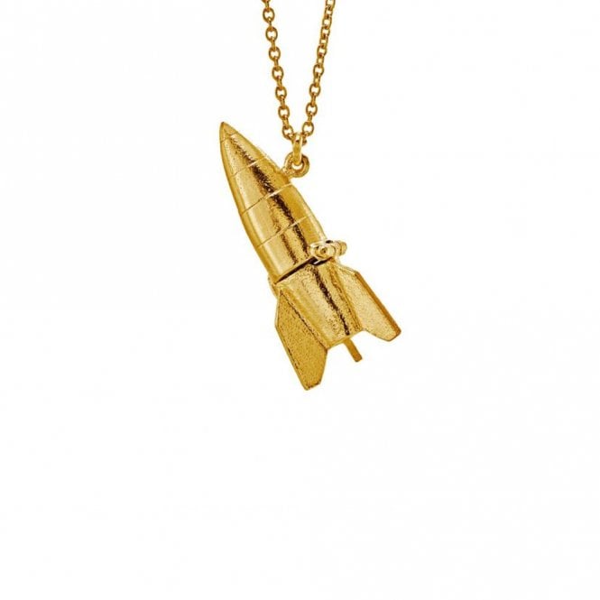 Alex Monroe 22ct Gold Plated Rocket Locket