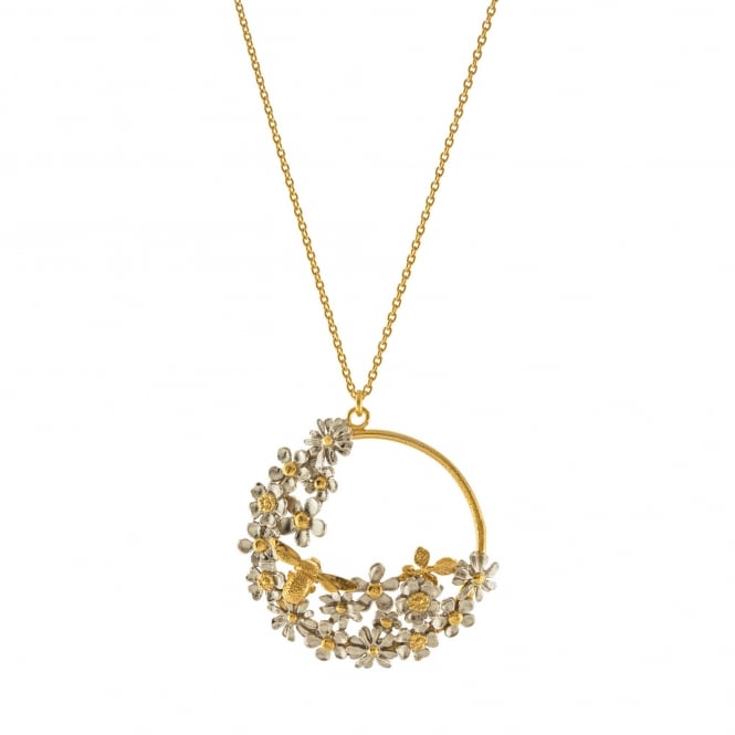 Alex Monroe 22ct Gold Plated Spring Posy Bee Loop Necklace