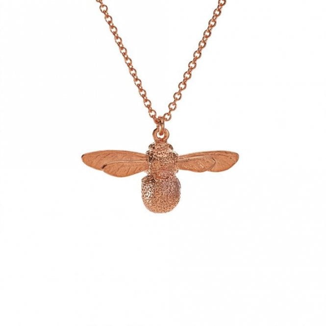 Alex Monroe Rose Gold Plated Baby Bee Necklace