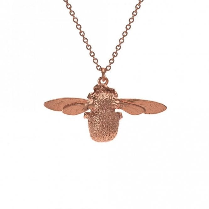 Alex Monroe Rose Gold Plated Bumblebee Necklace