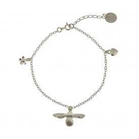 Silver Baby Bee Bracelet