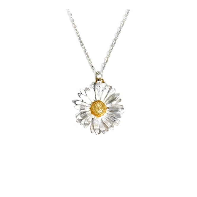 Alex Monroe Silver Big Daisy Necklace