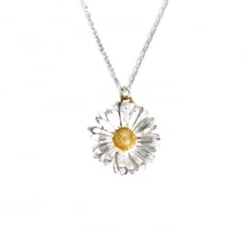 Silver Big Daisy Necklace