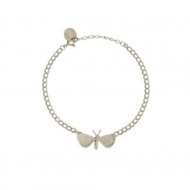 Silver Drab Looper Moth Bracelet