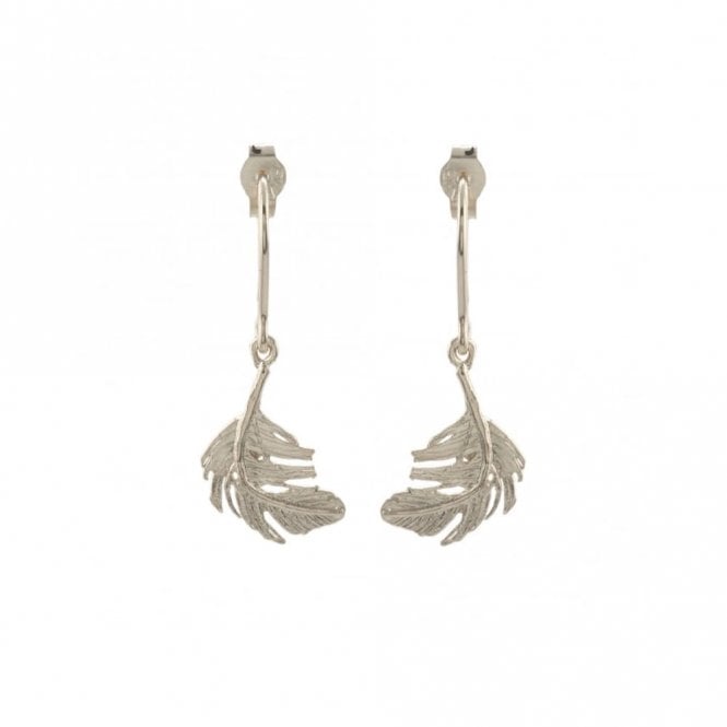 Alex Monroe Silver Little Feather Hook Earrings