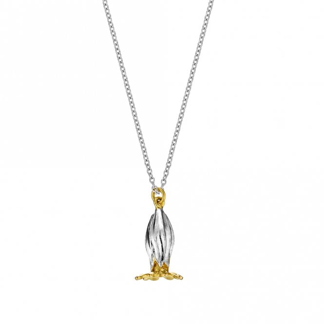 Alex Monroe Sterling Silver & 22ct Gold Plated Cowslip Necklace