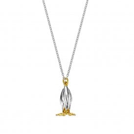 Sterling Silver & 22ct Gold Plated Cowslip Necklace