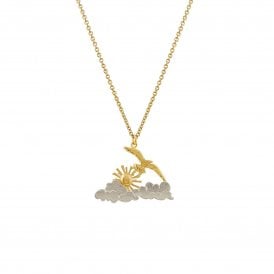 Sterling Silver and 22ct Gold Plated Morning Sunrise Necklace