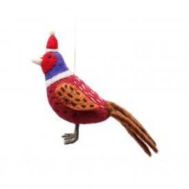 Christmas Pheasant Hanging Decoration