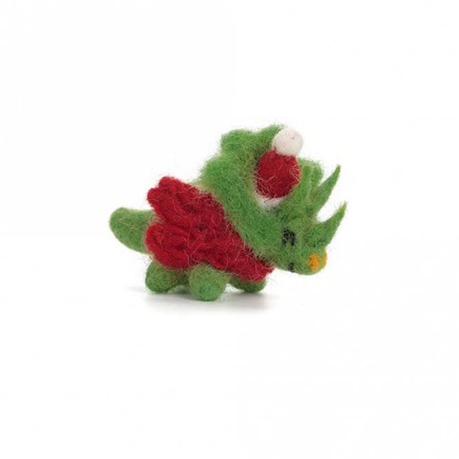 Amica Felt Mini Triceratops with Hat & Scarf